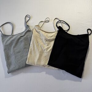 Time and Tru Cami Tank Tops 3XL Plus Bundle Gray Beige Black Stretch Layering